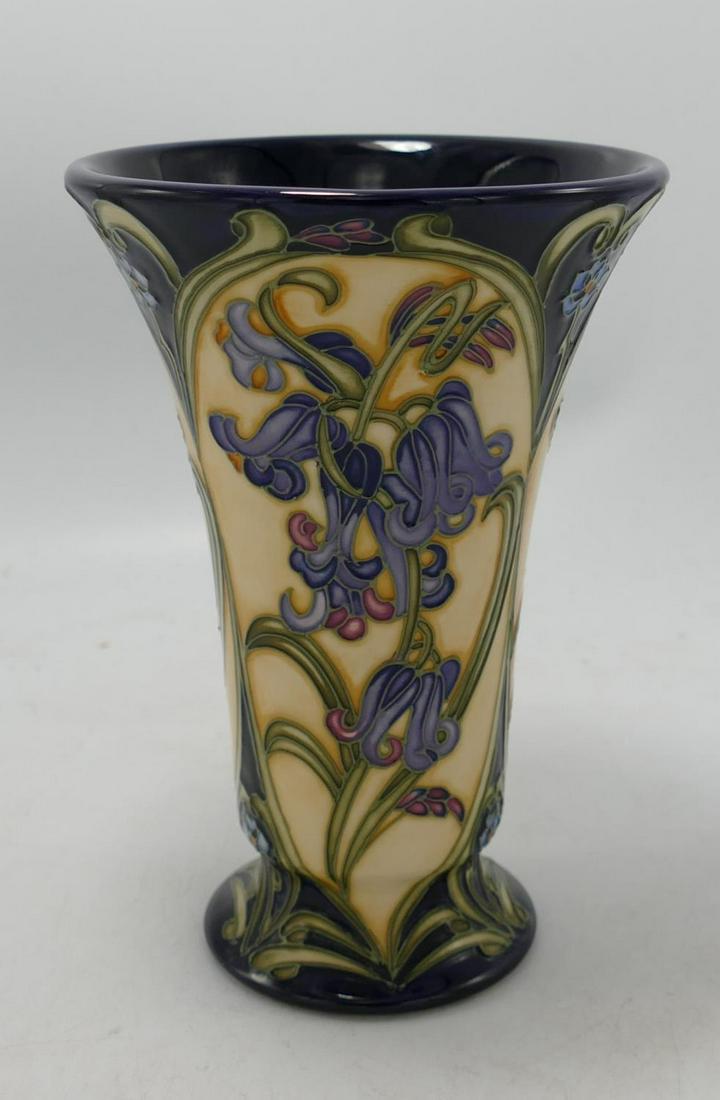 Moorcroft vase decorated with panels of bluebells: dated 2011, height 15cm (1 of 1)