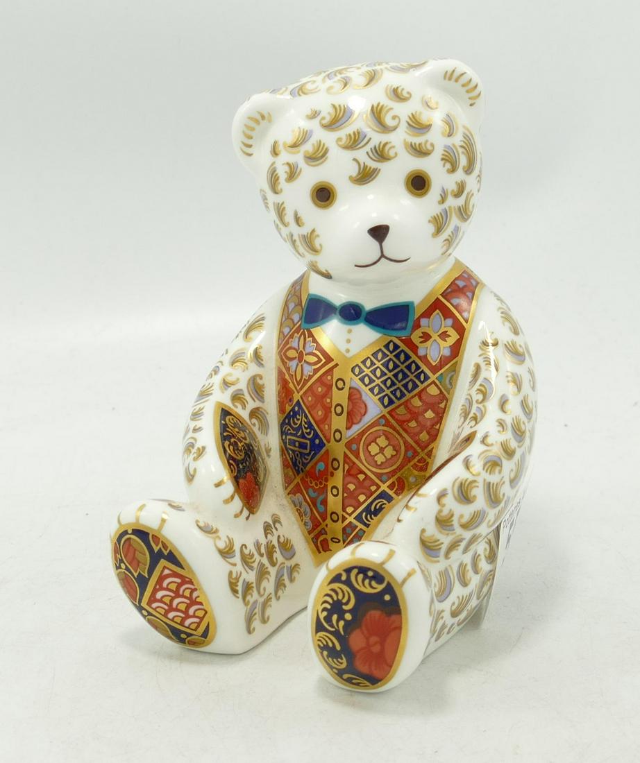 Royal Crown Derby Teddy Bear Paperweight: height 11cm (1 of 1)