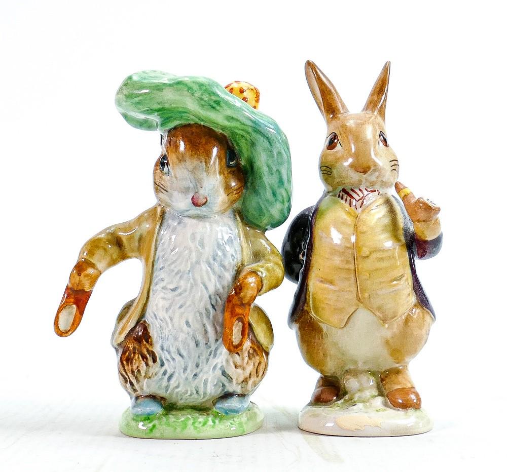 Beswick Beatrix Potter BP2 figures Benjamin Bunny & Mr Benjamin Bunny (2): (1 of 2)