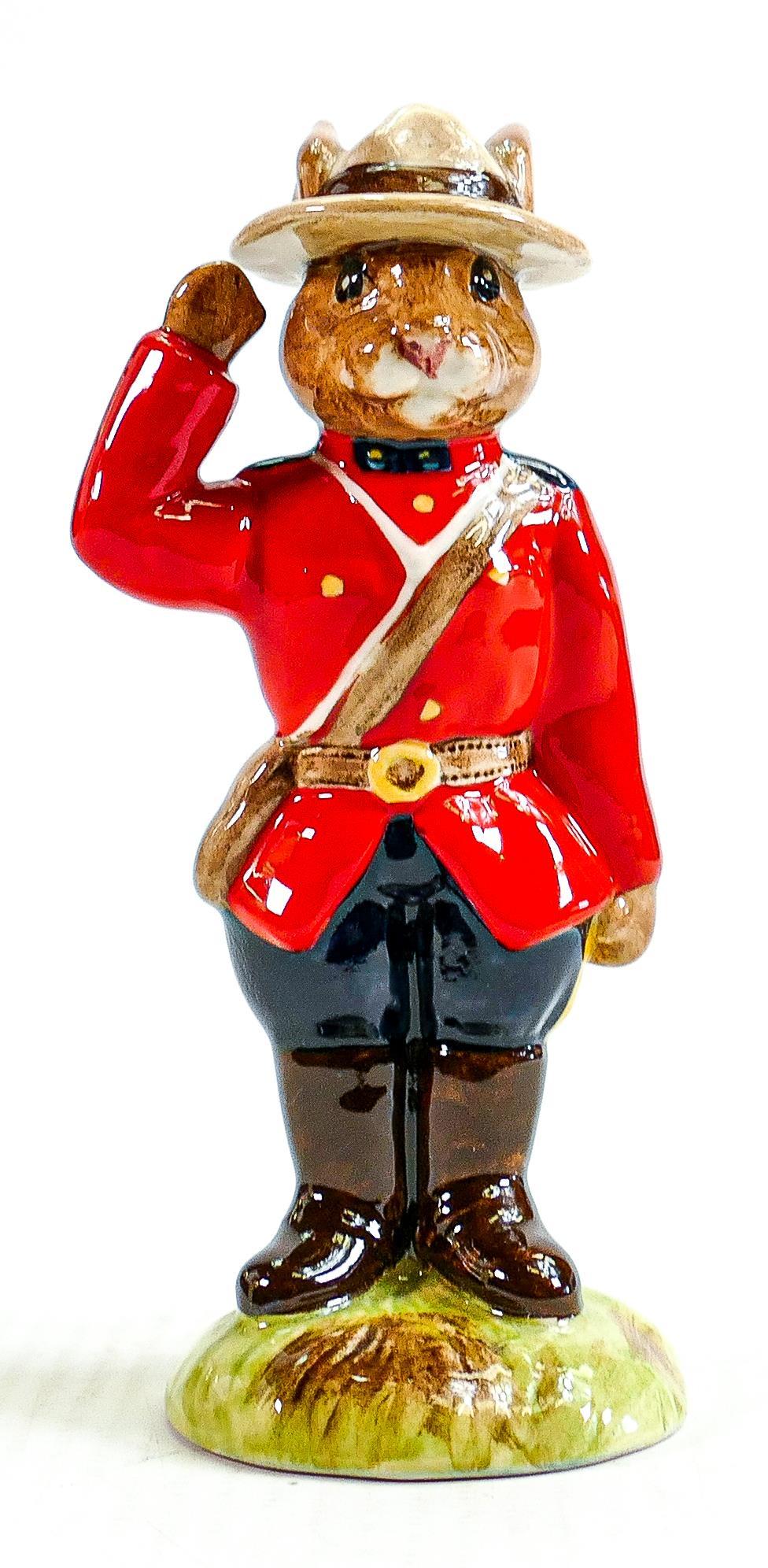 Royal Doulton Bunnykins figure Mountie: DB135 limited edition 750. (1 of 2)