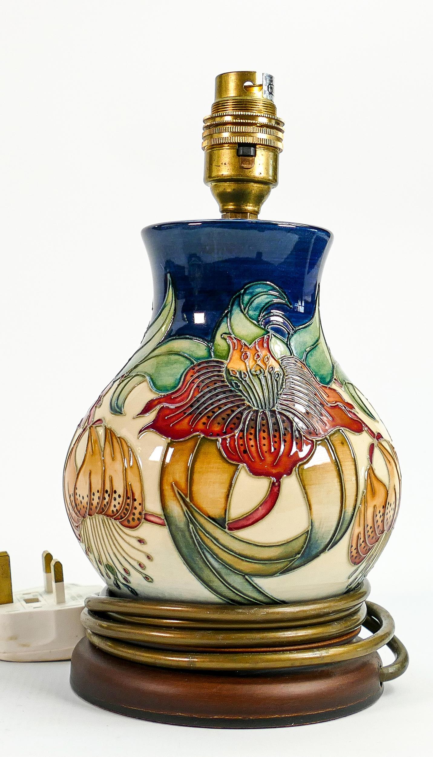 Moorcroft Anna Lily lamp base: Height 22cm with fittings (1 of 1)