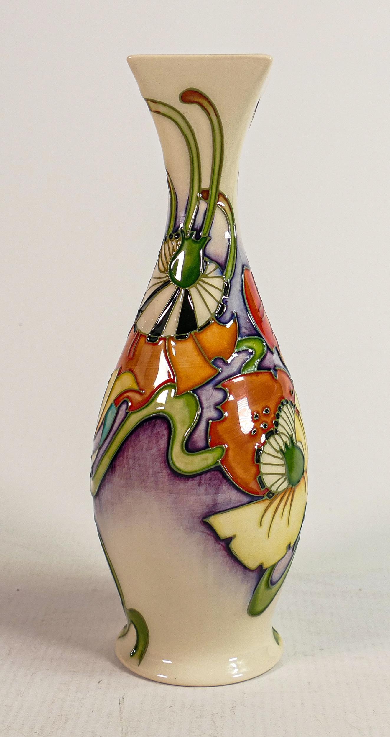 Moorcroft Sonoma patterned vase: MCC piece 2008, signed Emma Bossons, height 21cm, boxed (1 of 3)