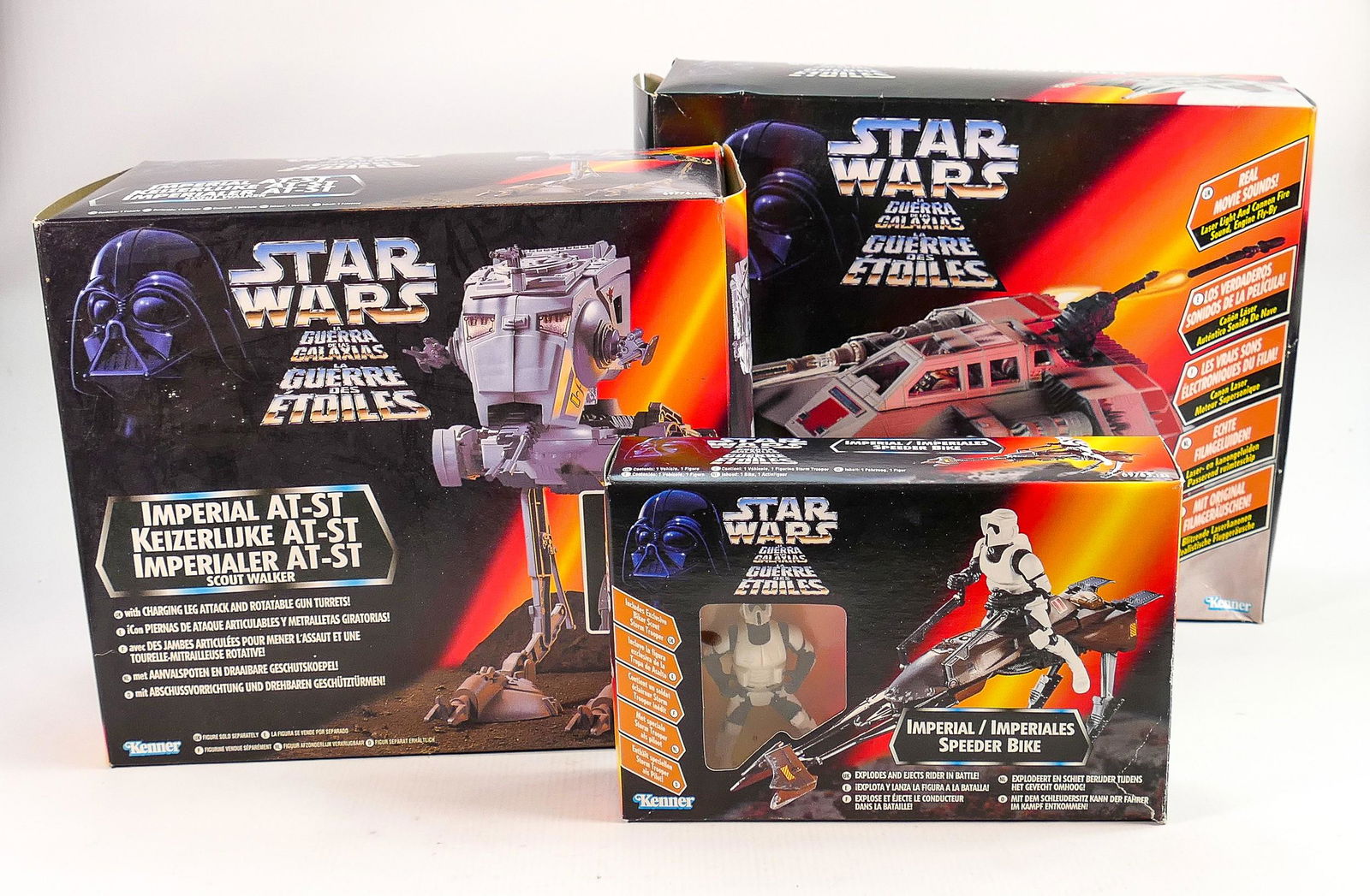 Star Wars Kenner LA Guerra De Las Galaxias Boxed Imperial At-St Scout Walker, Rebel Snow Speeder & (1 of 1)