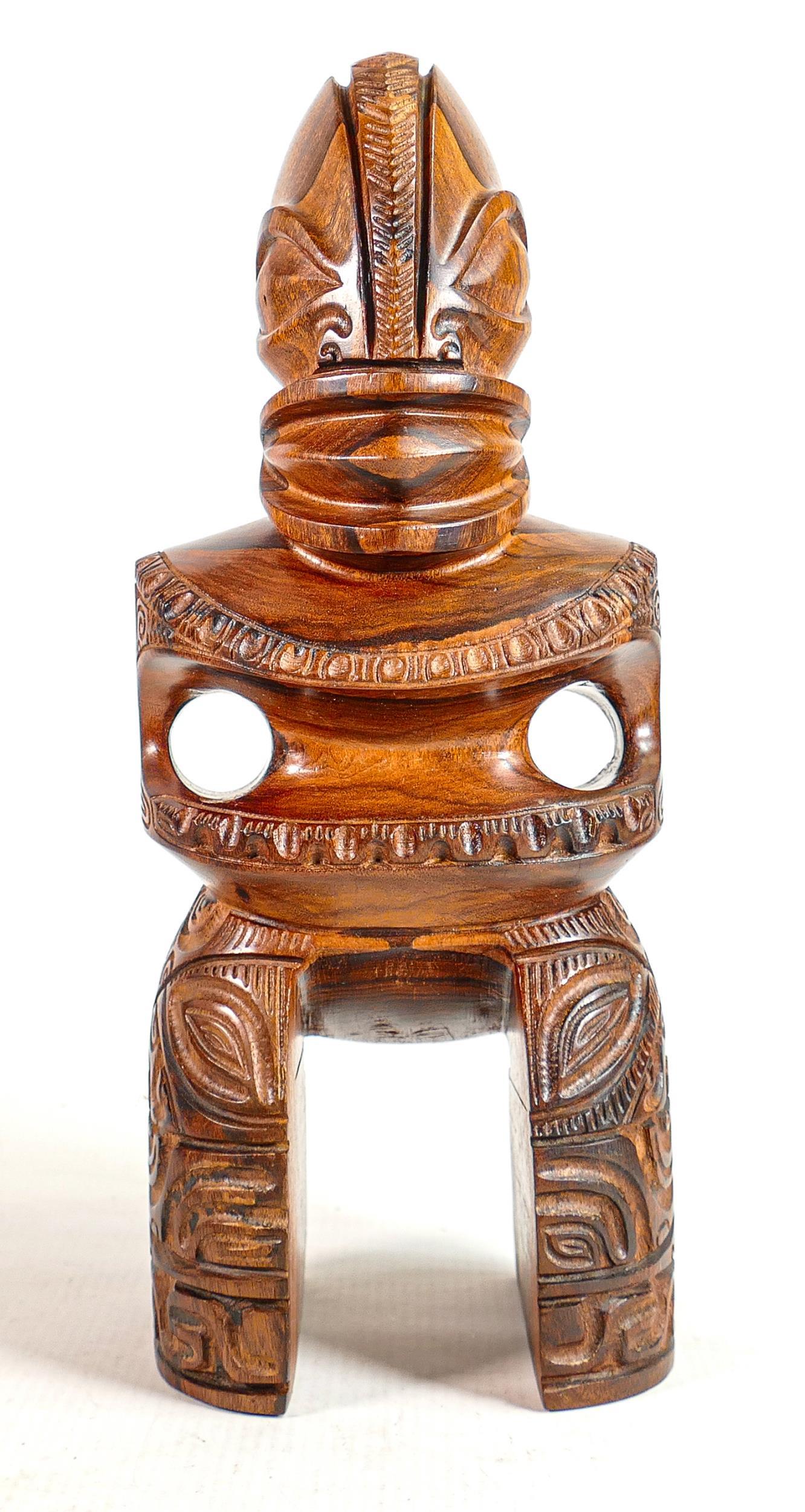 Carved hard wood Polynesian figure: Height 31cm: Carved hard wood Polynesian figure: Height 31cm