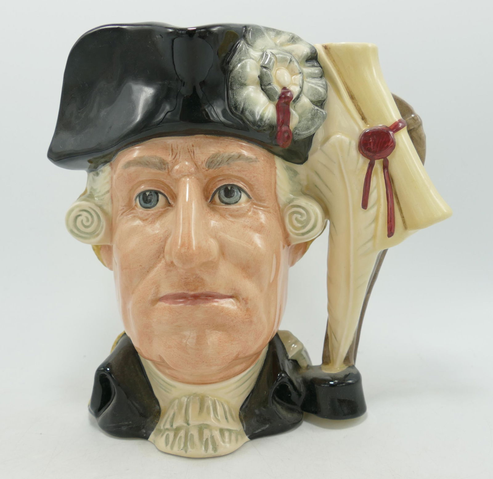Royal Doulton large double sided character jug George III/George Washington D6749: Royal Doulton large double sided character jug George III/George Washington D6749