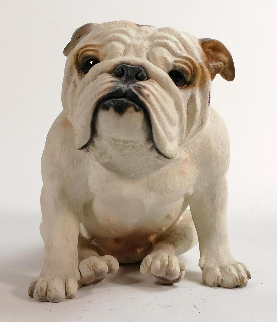 North Light large resin figure of an English Bulldog pup, height 21cm. This was removed from the (1 of 2)