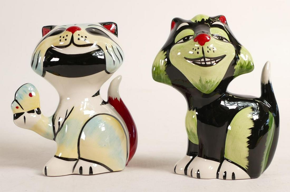 Lorna Bailey pair of cats Growler & Butterfly (2): Lorna Bailey pair of cats Growler & Butterfly (2)