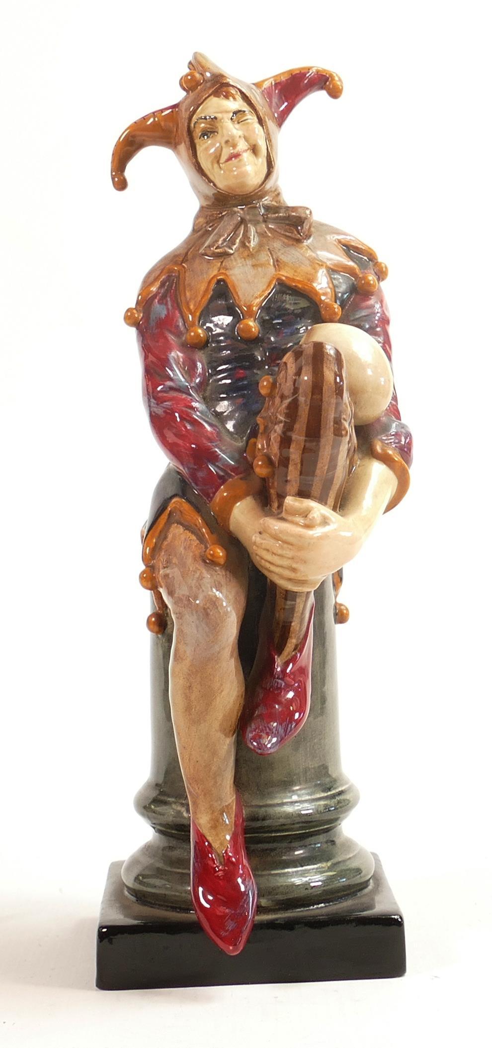 Royal Doulton Character figure The Jester HN1702, rear bobble from tunic missing.: Royal Doulton Character figure The Jester HN1702, rear bobble from tunic missing.