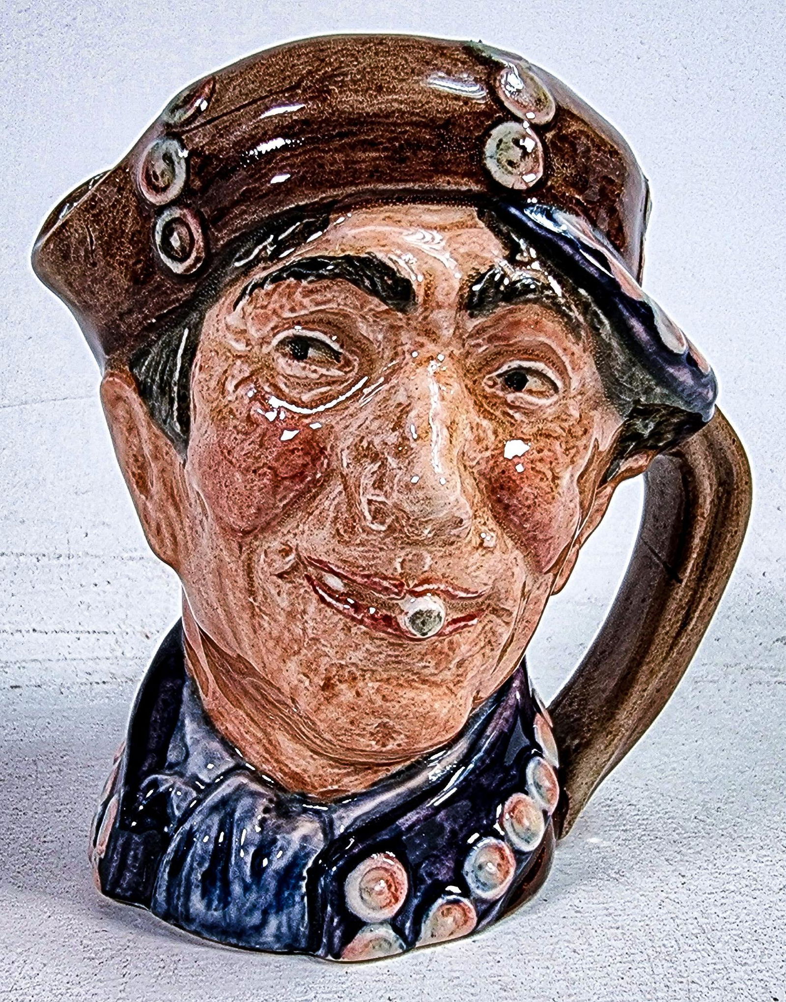 Royal Doulton rare small character jug blue Pearly Boy. (1 of 4)