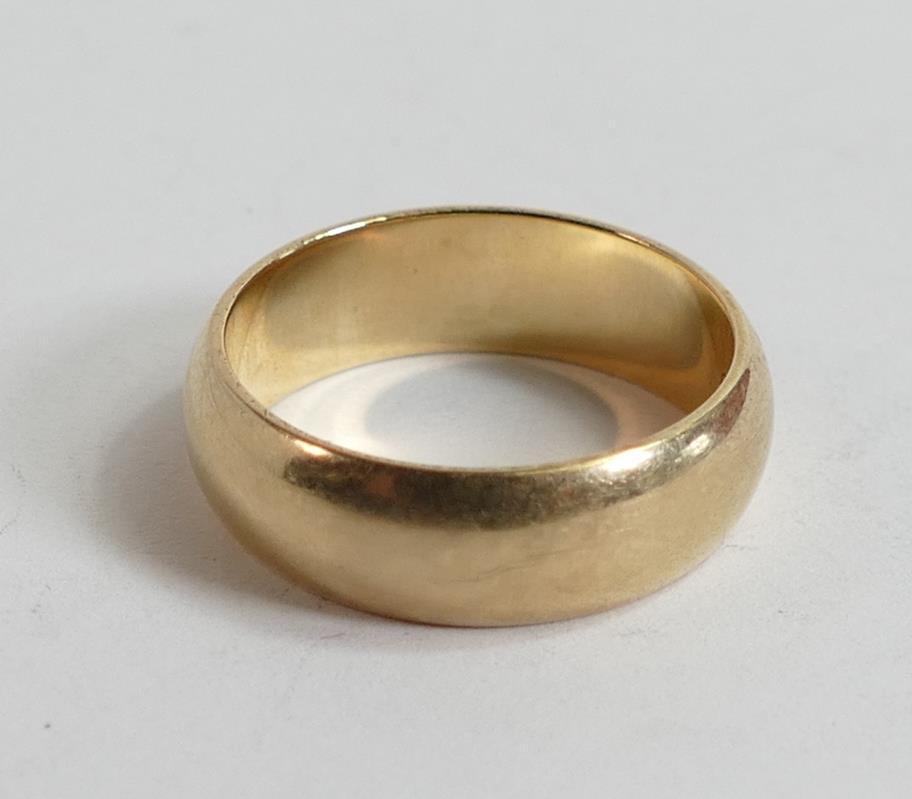 9ct gold wedding ring, size M, 4.7g.: 9ct gold wedding ring, size M, 4.7g.
