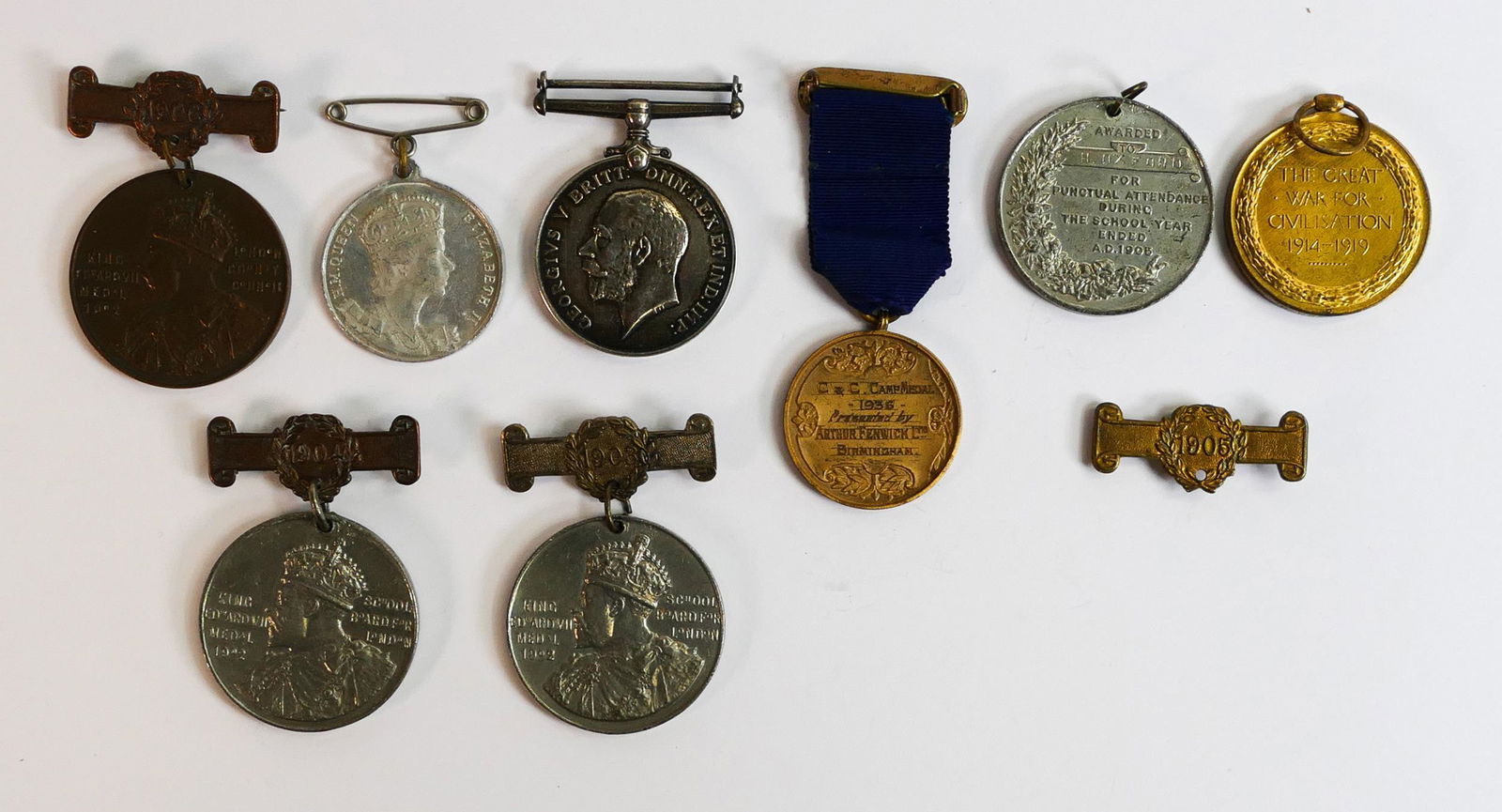 Pair first world war medals awarded to 302486 Pte H.Oxford.Essex.R comprising 1914-1918 Victory and (1 of 1)