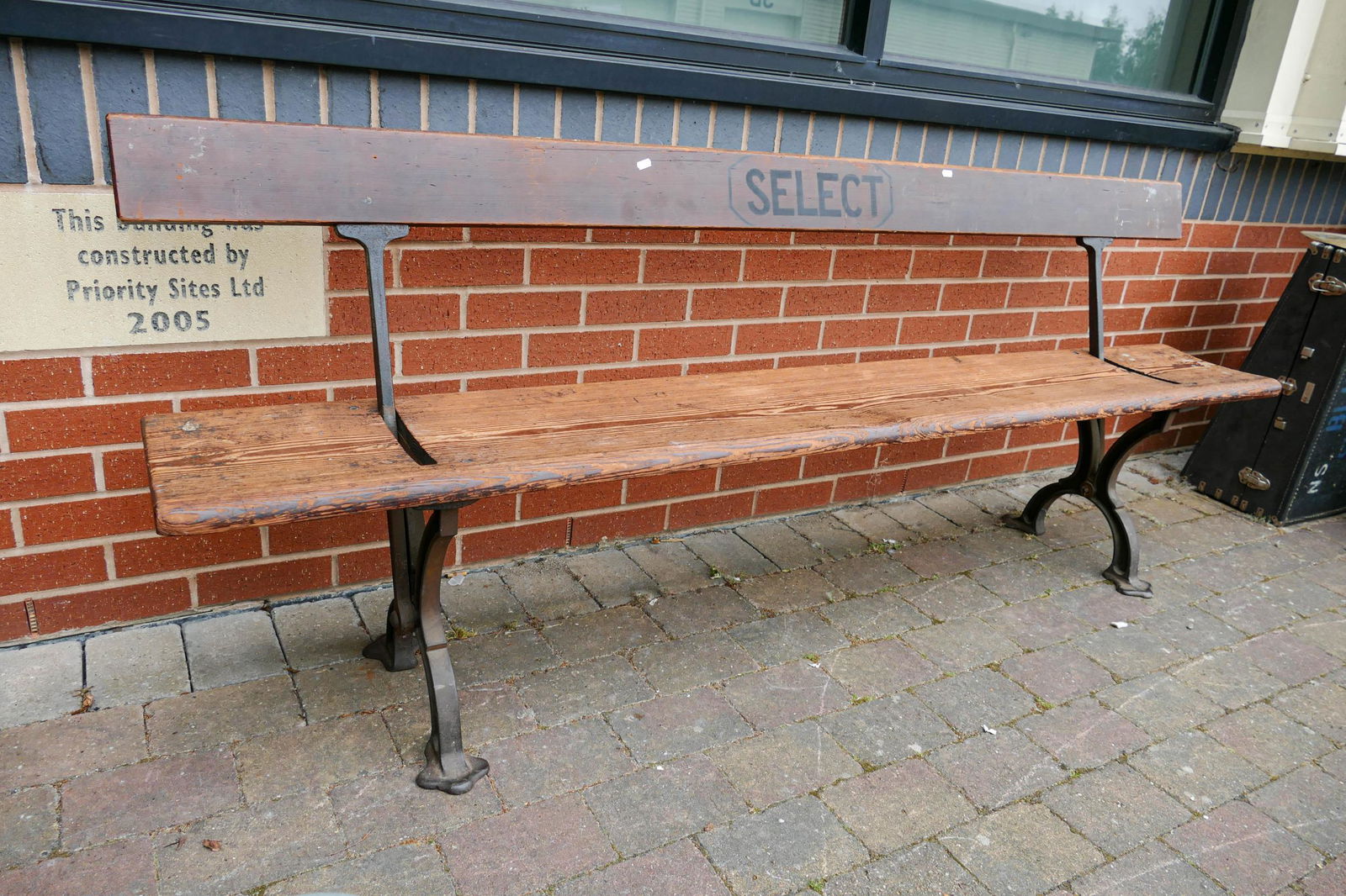 Early 20th century Cast Iron & Pine Sunday School/Tram Bench with switchable back rest, a further: Early 20th century Cast Iron & Pine Sunday School/Tram Bench with switchable back rest, a further amount of this will be in Sunday 9th sale at Cobridge, please look at upcoming sales for details.