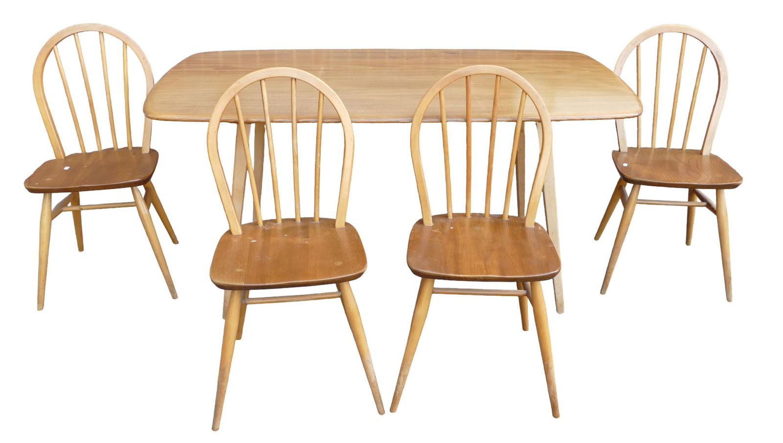 Ercol mid century Blonde kitchen table & chairs (5): Ercol mid century Blonde kitchen table & chairs (5)