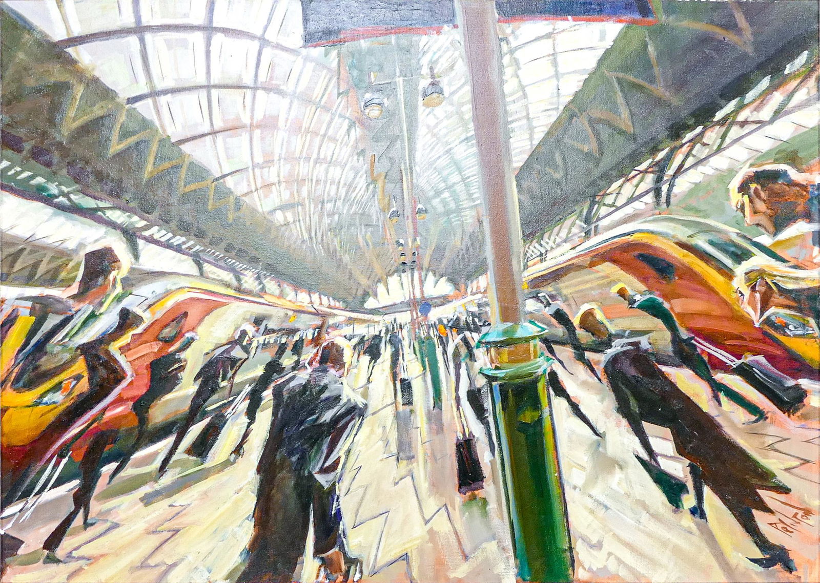 Rob Pointon (20th century British) oil on board Home Time, 48.5cm x 68.5cm (1 of 4)