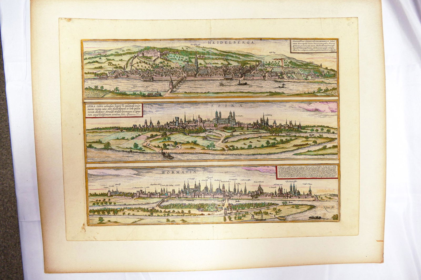 14 hand coloured original maps from the atlas CIVITATES ORBIS TERRARUM, Georg Braun 1541 - 1622. (1 of 9)