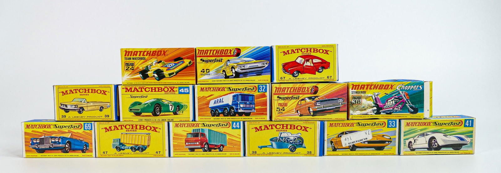 A Collection Of Boxed Matchbox 175 Series Toy Cars & Vehicles To