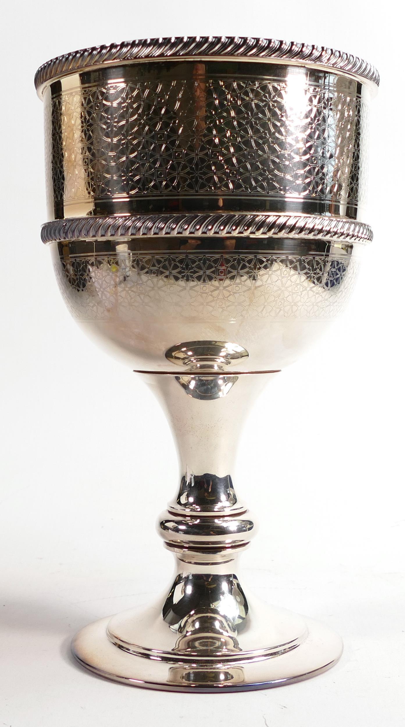 De Lamerie Fine silver plate larger incense burner goblet in presentation bag, specially made high (1 of 3)