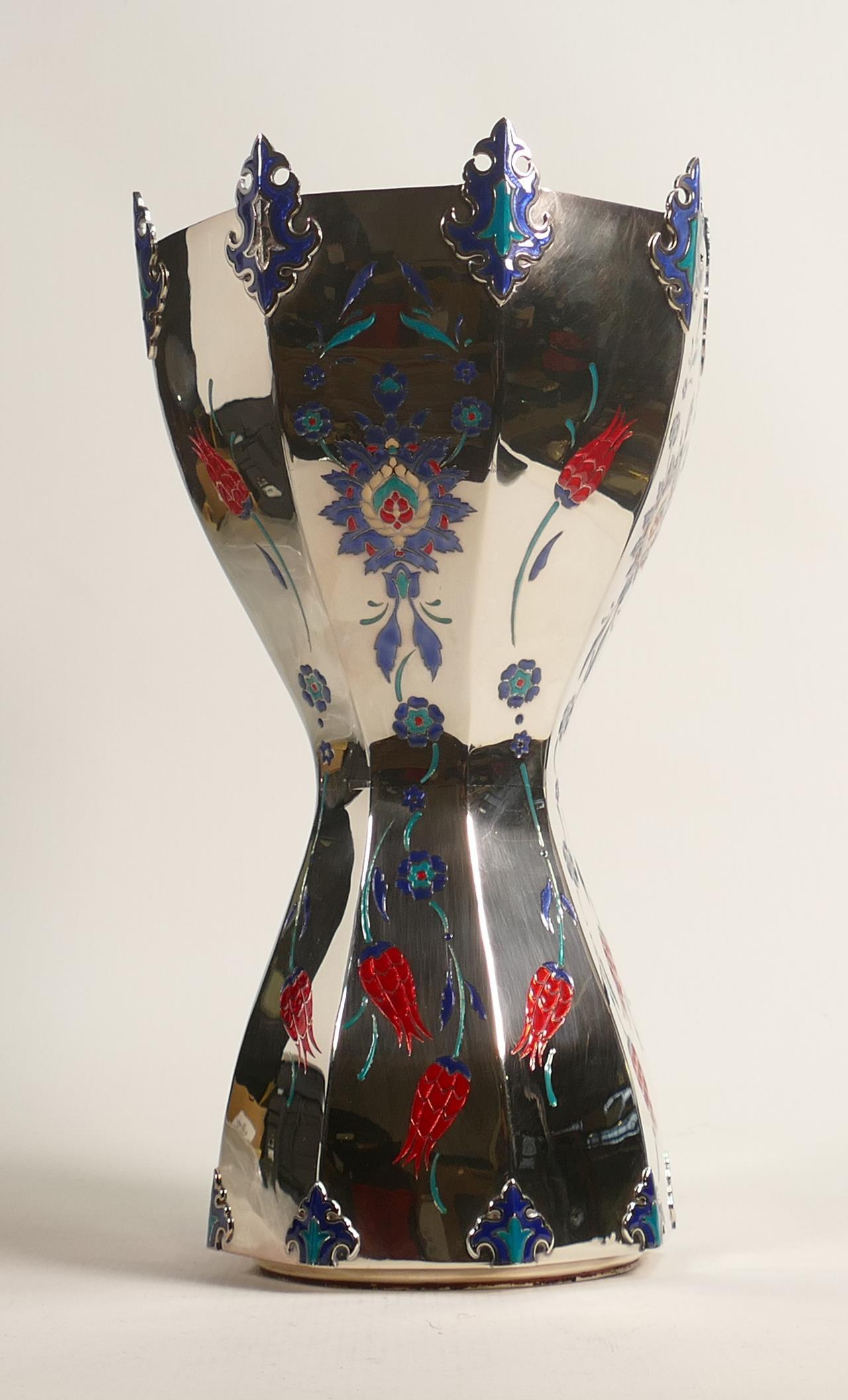 De Lamerie Fine large silverware plated large incense burner goblet with floral decoration in (1 of 3)