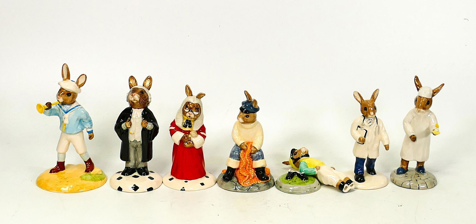Royal Doulton Bunnykins Figures to include Little Boy Blue Db239, wee Willie Winkie Db270, Doctor (1 of 1)