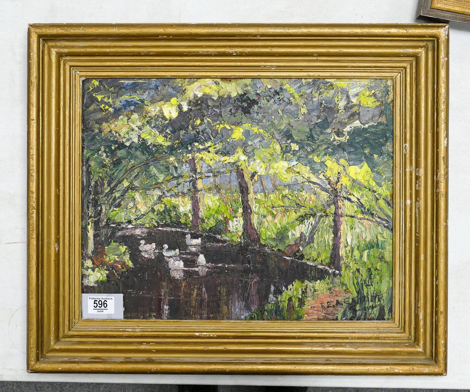 K Crozier oil painting on board, bearing original ROI part label to reverse. Measuring 34.5cm x: K Crozier oil painting on board, bearing original ROI part label to reverse. Measuring 34.5cm x 44.5cm excluding slip & frame.