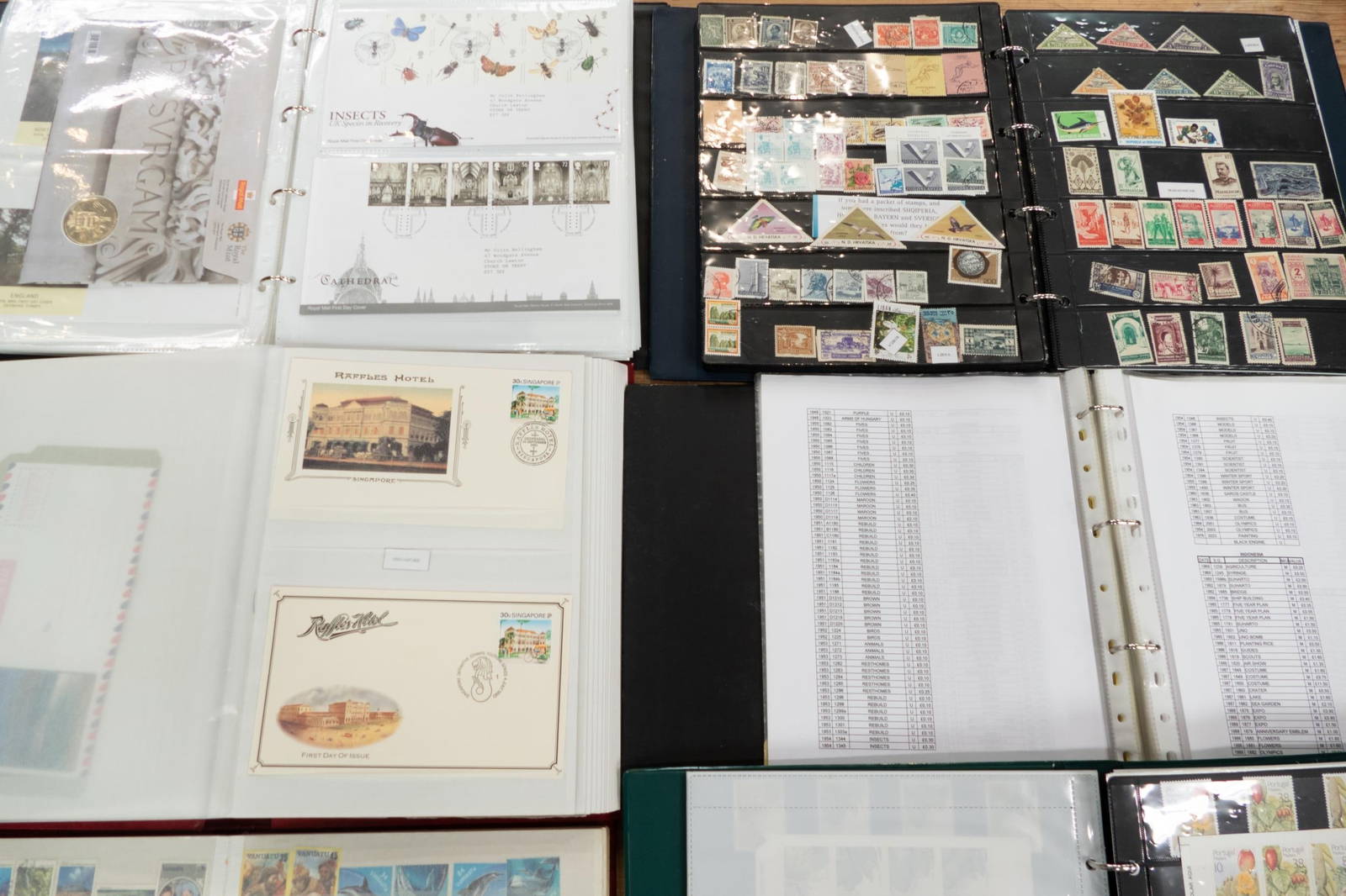 Large Stamp Collection In 5 Albums Includes Full Album With