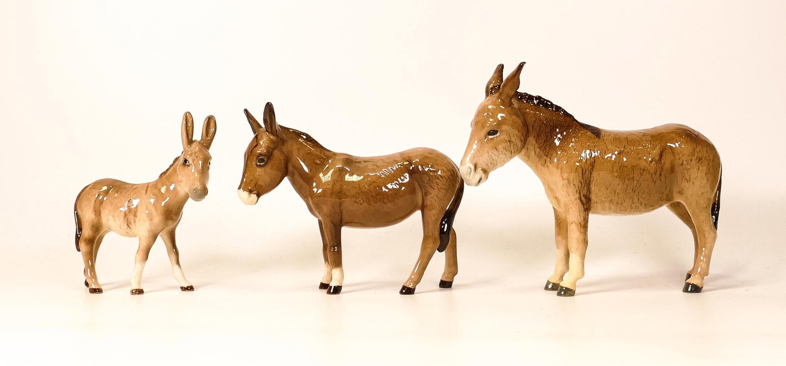 Beswick Donkey's 1364b, 2267 & 2110(3): Beswick Donkey's 1364b, 2267 & 2110(3)