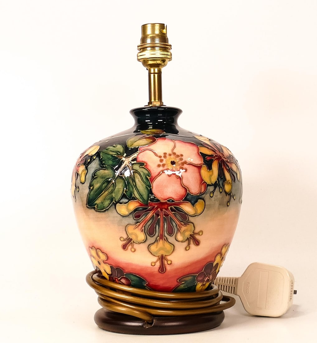 Moorcroft Oberon Patterned Lamp Base, height with fitting 28cm (1 of 1)