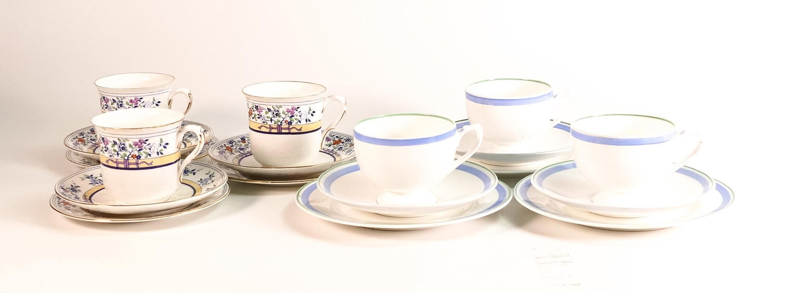 6 Shelley trio's to include 3 Vincent shape pattern 10894 and 3 Kent shape pattern 725: 6 Shelley trio's to include 3 Vincent shape pattern 10894 and 3 Kent shape pattern 725
