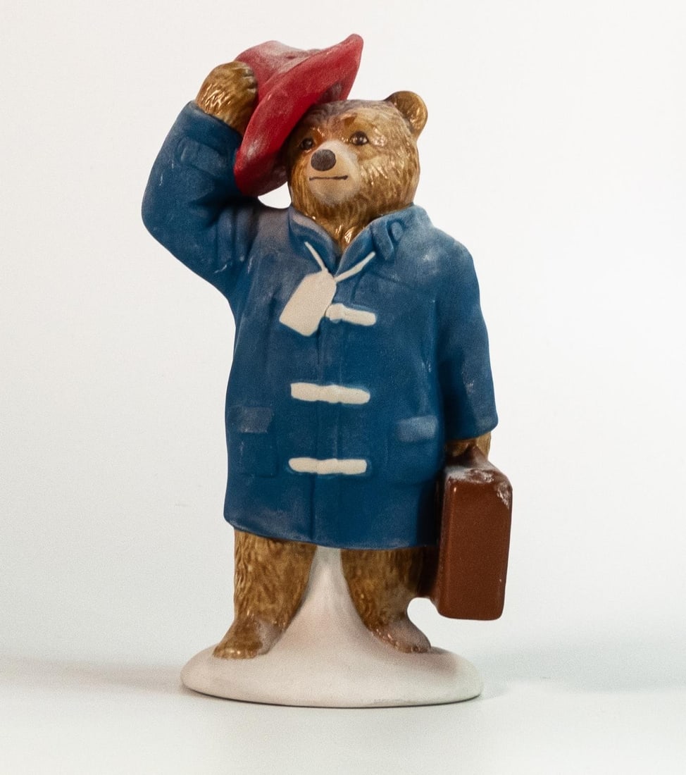 Wade unglazed Paddington Bear signed to base by Michael Bond. This was removed from the archives of: Wade unglazed Paddington Bear signed to base by Michael Bond. This was removed from the archives of the Wade factory and is a possible prototype or colour sample.