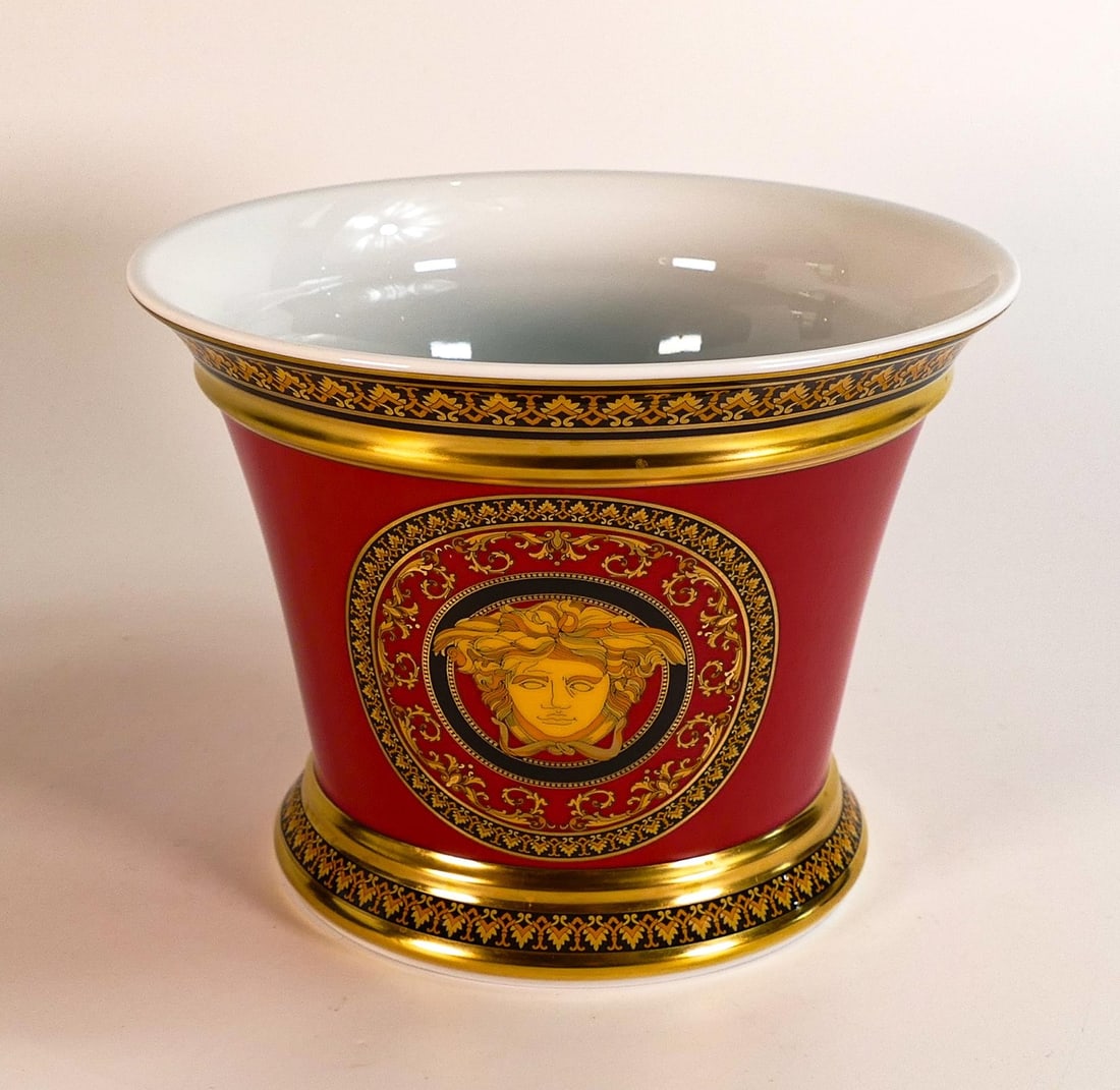 Rosenthal Versace Medusa flared vase. Height 14.5cm, diameter 19.5cm (1 of 3)