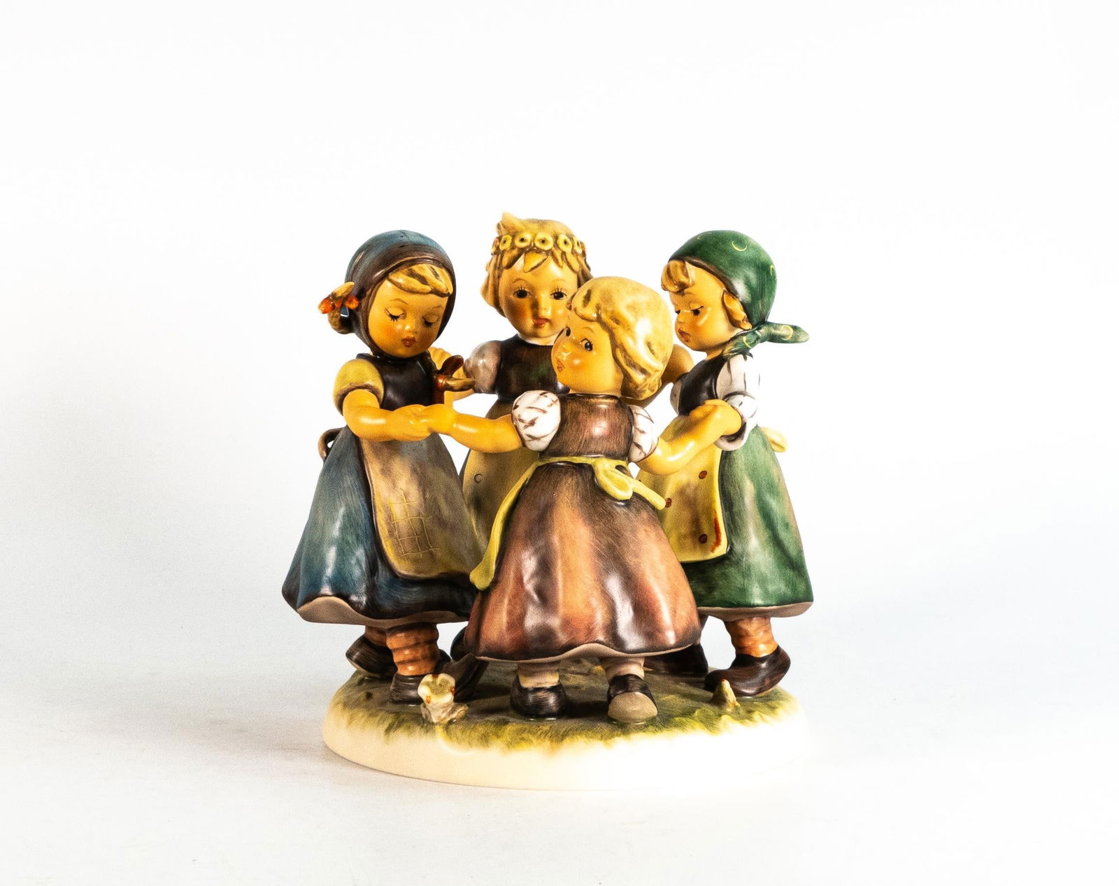 Goebel Hummel figure group Ring Around the Rosie Impressed no 348, height 19cm in box. (1 of 3)