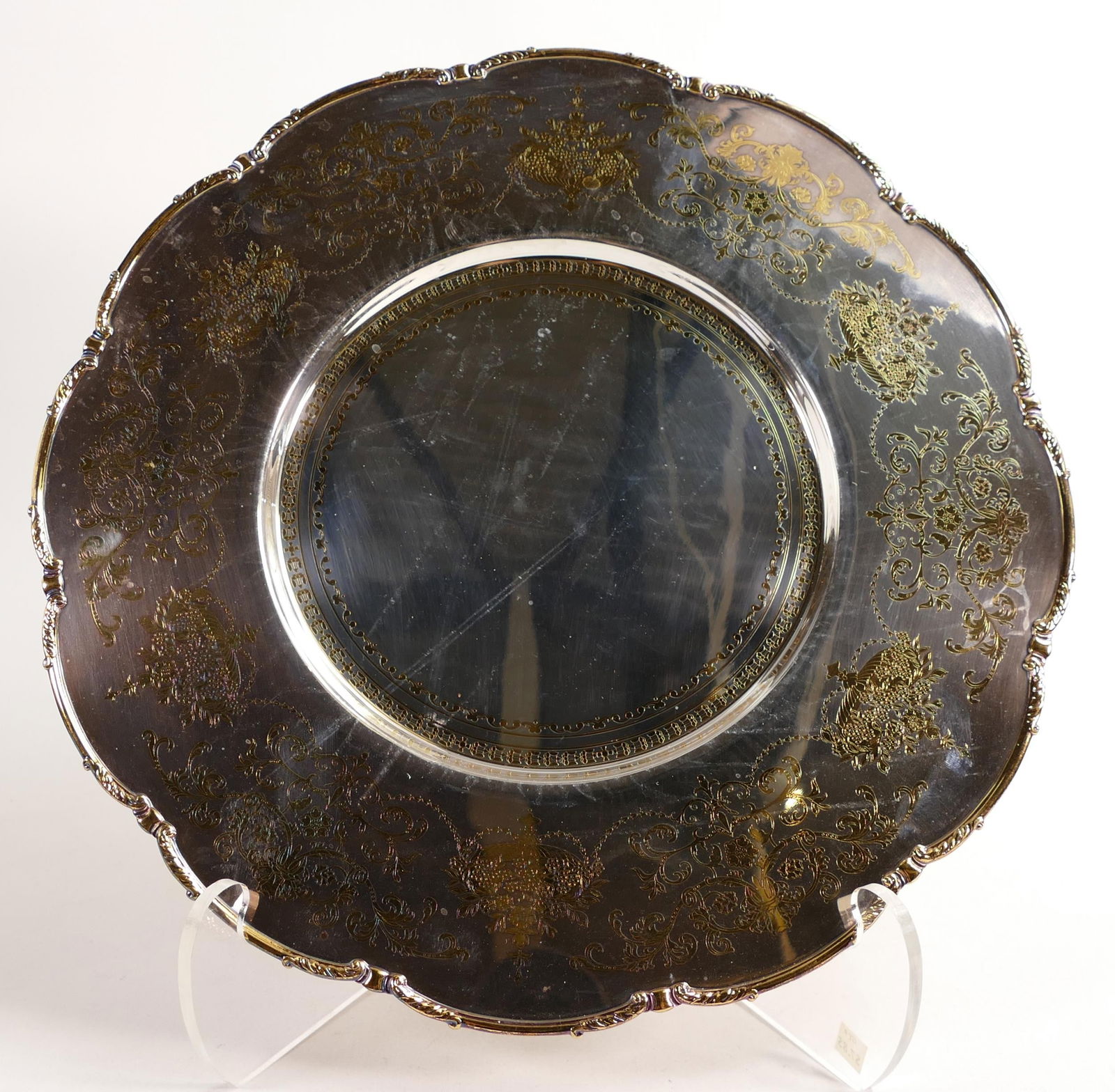 De Lamerie Fine silver plate and part gilt layplate / tray, specially made high end quality item, (1 of 1)