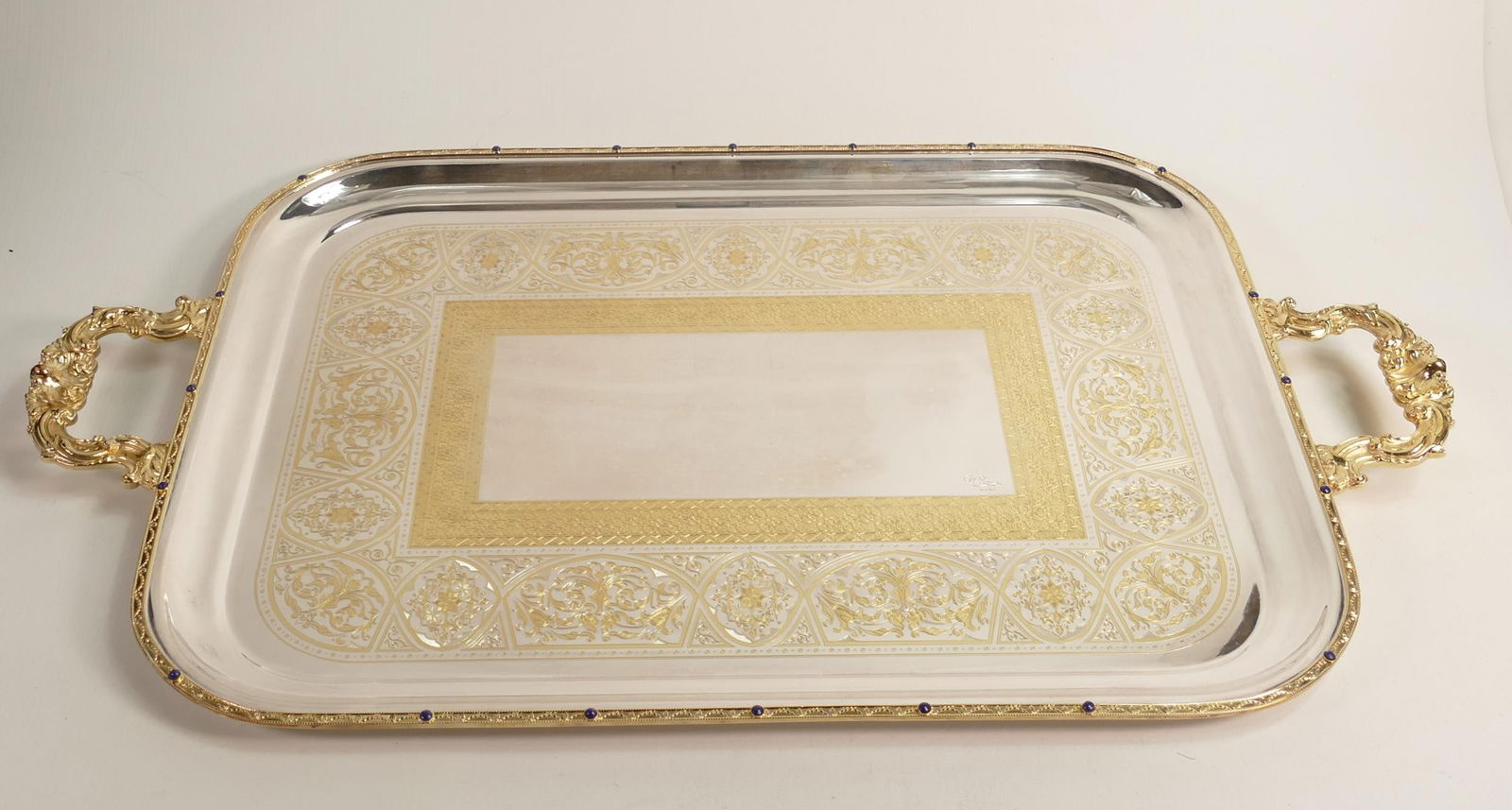 De Lamerie Fine large silverware plated serving tray in presentation bag, specially made high end (1 of 2)