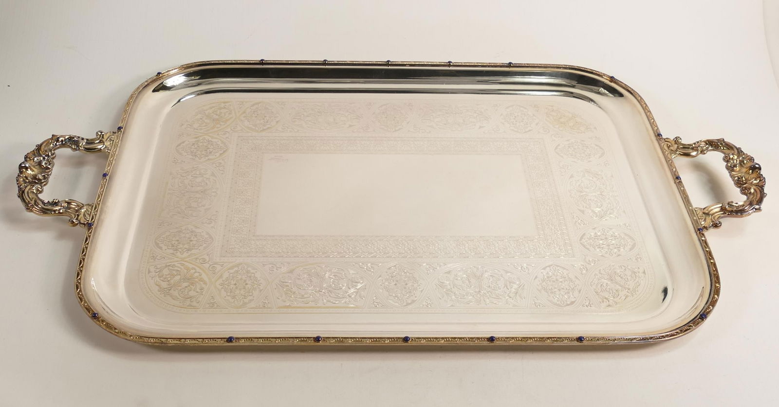 De Lamerie Fine large silverware plated serving tray in presentation bag, specially made high end (1 of 1)