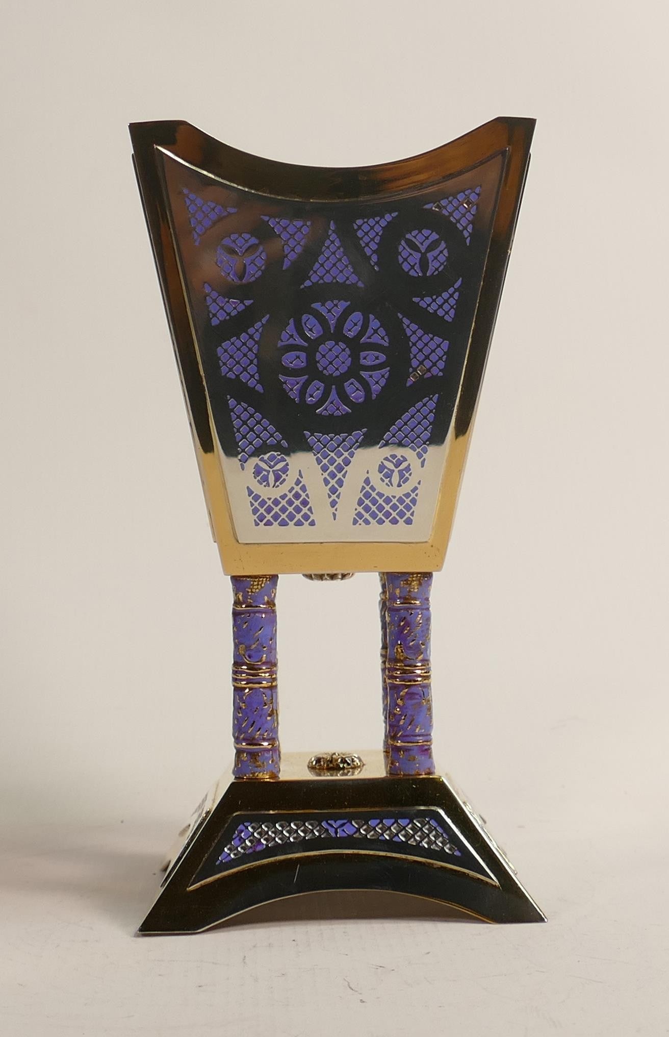 De Lamerie Fine large Silverware plated incense burner goblet with enamelled decoration in (1 of 3)