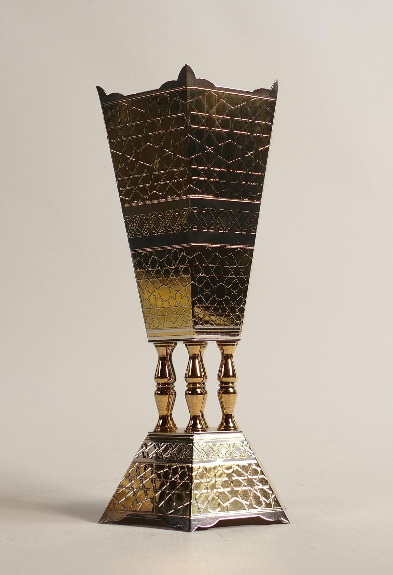 De Lamerie Fine Silverware plated large incense burner goblet with gilt decoration in presentation (1 of 3)