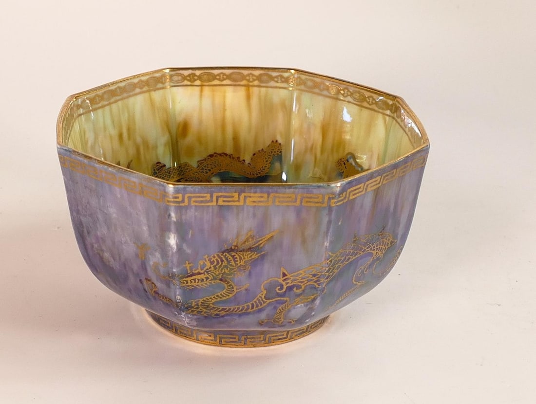 Wedgwood Celestials Dragon Lustre octagonal bowl, diameter 12cm (1 of 3)