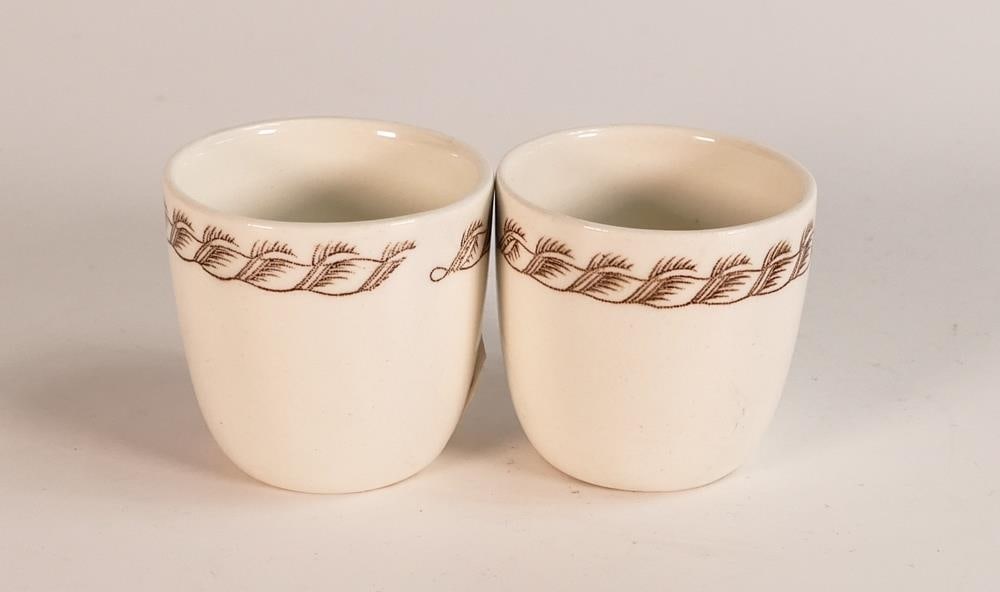 Wedgwood Edward Bawden tea ware specially made for the New Zealand Shipping Company Limited, egg: Wedgwood Edward Bawden tea ware specially made for the New Zealand Shipping Company Limited, egg cups, height 4.5cm (2)