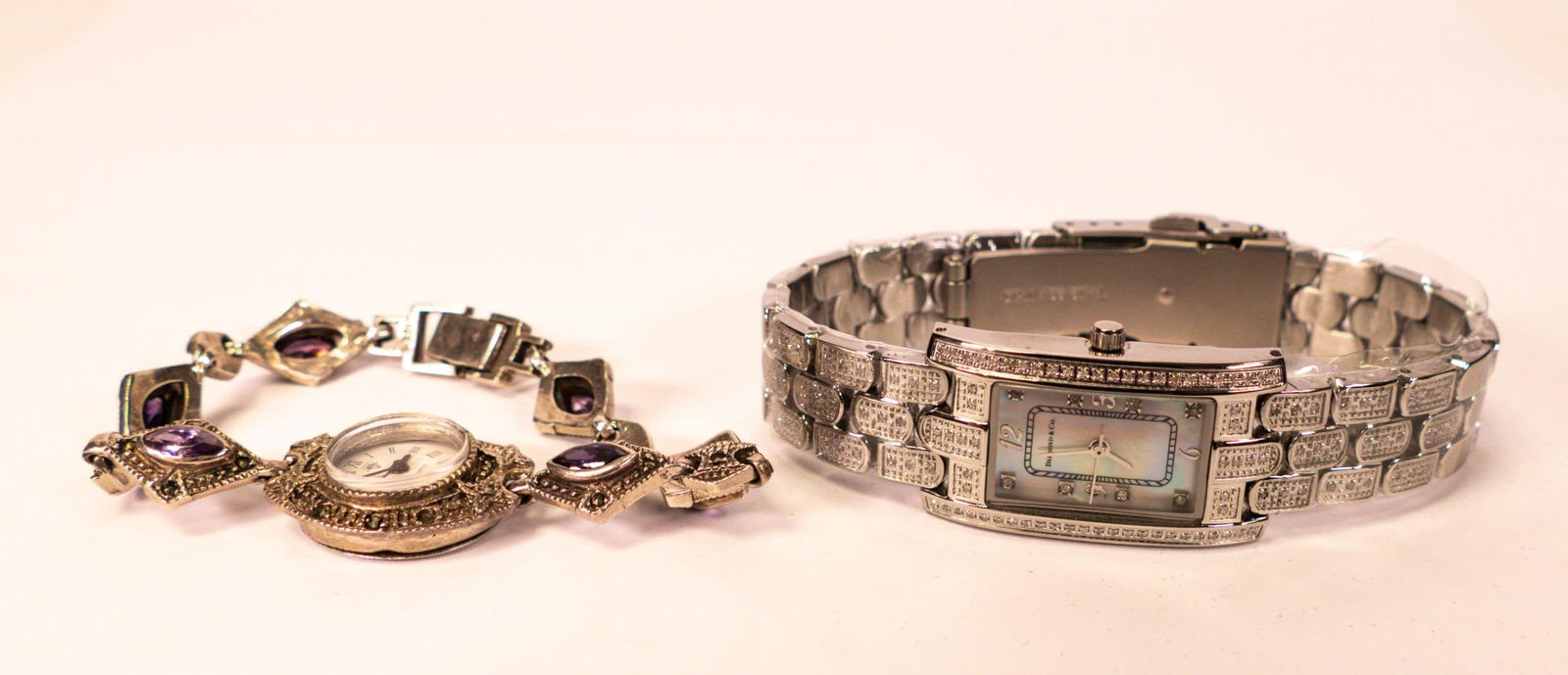Diamond & Co ladies new designer wristwatch and bracelet together with a Silver cocktail watch set (1 of 2)
