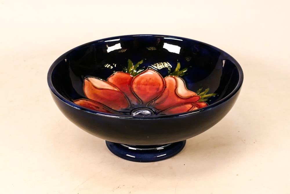 Moorcroft Anemone Patterned footed Bowl  14cm diameter (1 of 1)