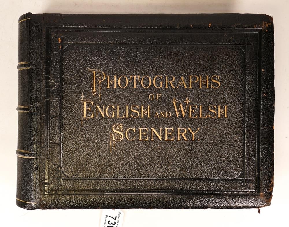 Large and interesting book titled 'photographs of English & Welsh scenery', 655 pages crammed full (1 of 5)