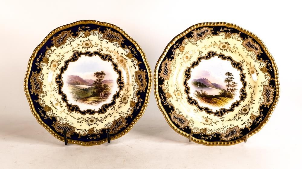 A pair of Coalport hand painted cabinet plates. Painted with scenes of Loch Ness and Ullswater in (1 of 1)