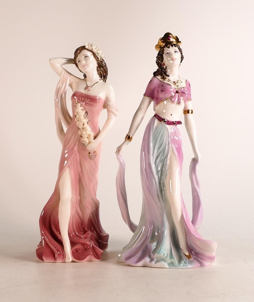 Two Coalport limited edition figures - Salome & Ruby. Tallest 24cm (1 of 3)