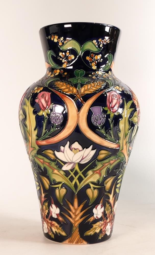 Moorcroft Jubilation vase 23/11 limited edition 33/100 signed Nicola Slaney 30cm high (1 of 3)