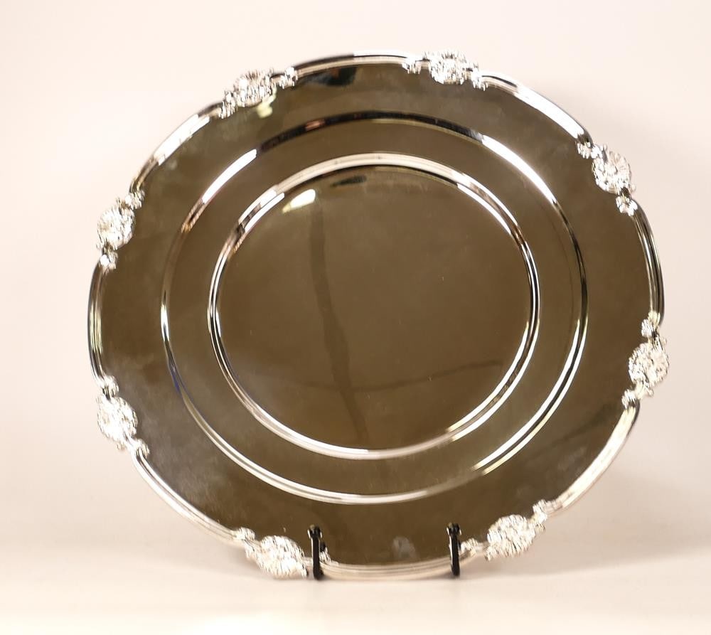 De Lamerie Fine silver plated gilt layplate/tray Shell & Read pattern, specially made high end (1 of 1)