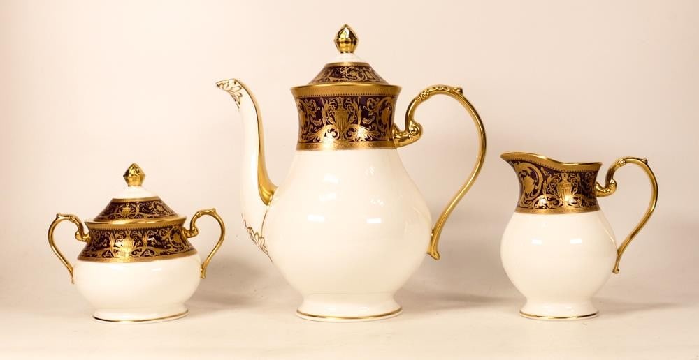 De Lamerie Fine Bone China heavily gilded Robert Adams pattern coffee service, specially made high: De Lamerie Fine Bone China heavily gilded Robert Adams pattern coffee service, specially made high end quality items, Made in England (3)