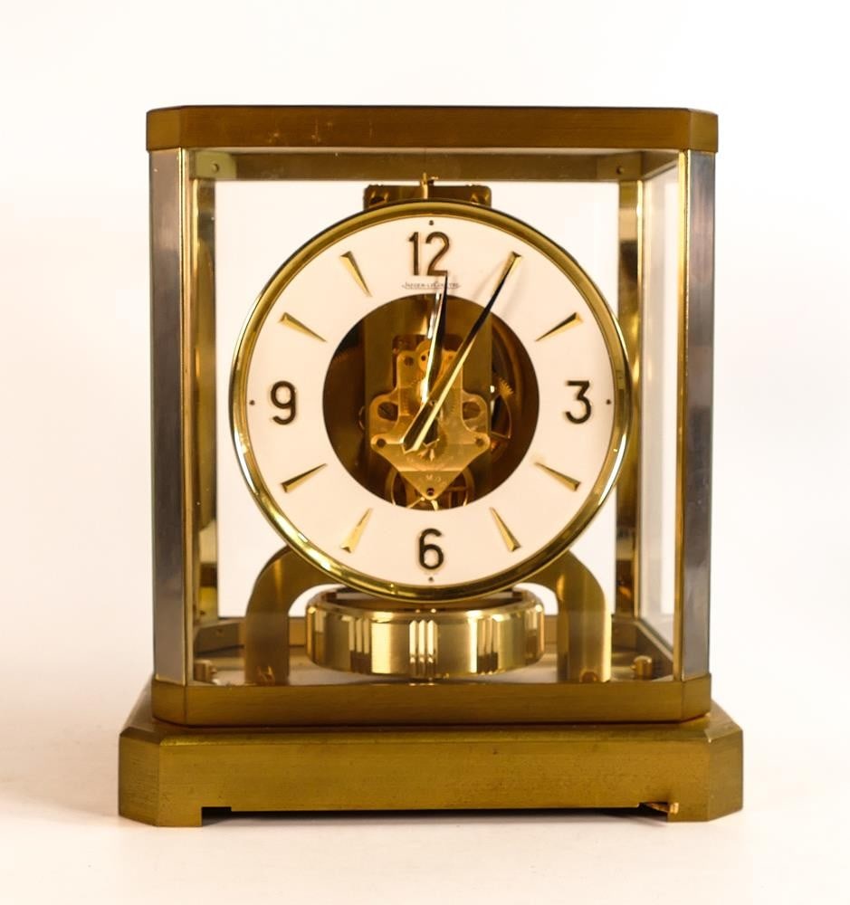 Jaeger LeCoultre Atmos Pneumatic table clock, C1970, inca 5060, h.23cm x d.16cm x w.21cm. (1 of 3)