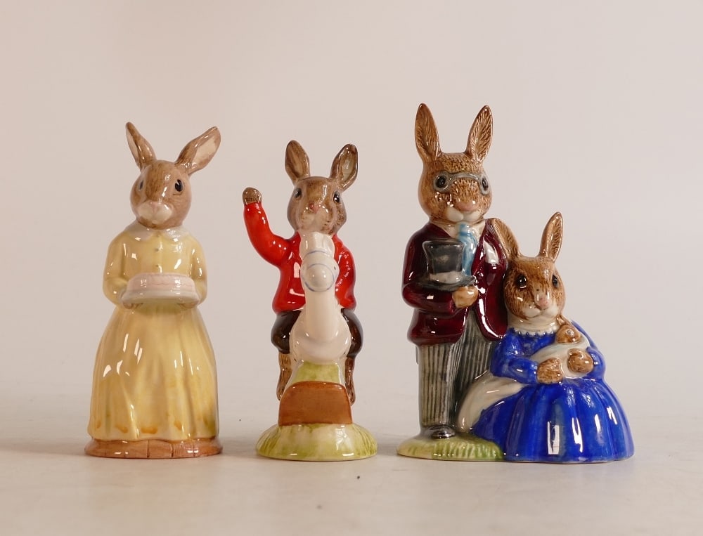 Royal Doulton Bunnykins figures 60th Anniversary DB137, Family Photograph DB1 and William DB69 (3) (1 of 1)
