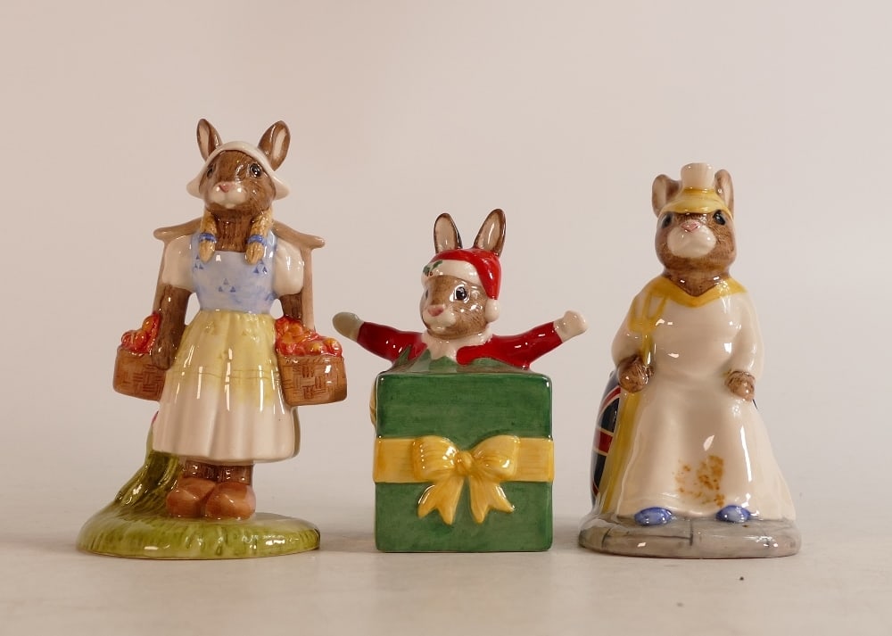 Royal Doulton Bunnykins limited edition figures Britannia DB219, Dutch DB274 and Santa's Helper (1 of 2)