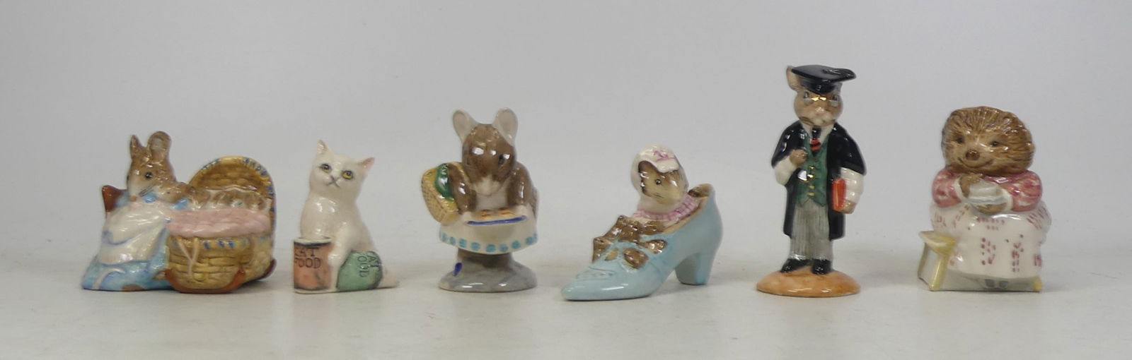 Royal Albert Beatrix Potter Character Figures Including Mrs Tiggy Winkle Takes Tea, Hunca Munca, The (1 of 2)